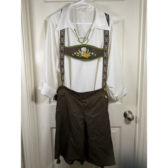 Mr. Oktoberfest October Costume Adult Size 2-3X Two Pieces Halloween Beer - Picture 1 of 10
